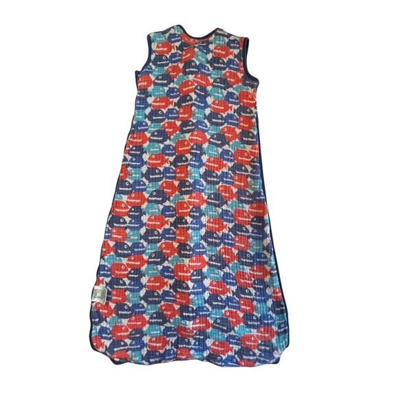 Tado Muslin Sleeping Sack Organic Cotton Piranha Fish Zipper Blue Orange XL‎ - Picture 2 of 7